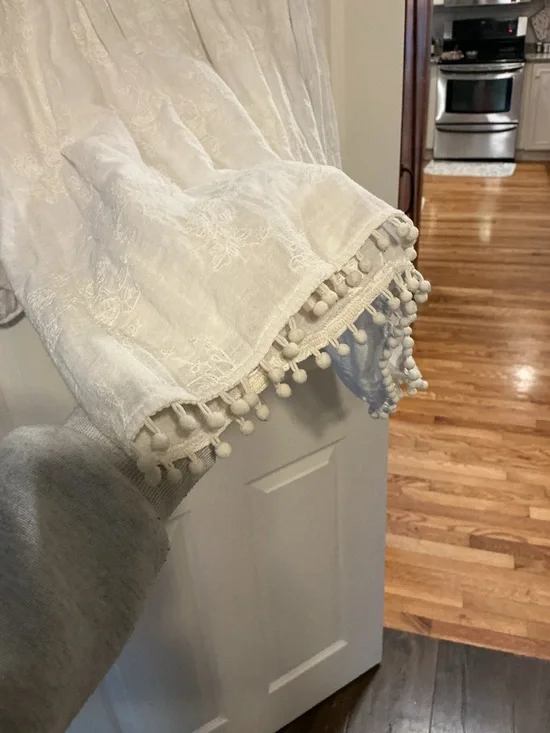 Zara Cream Embroidered Long Sleeve Babydoll Dress Womens Small Cottagecore Fairy - Picture 6 of 13